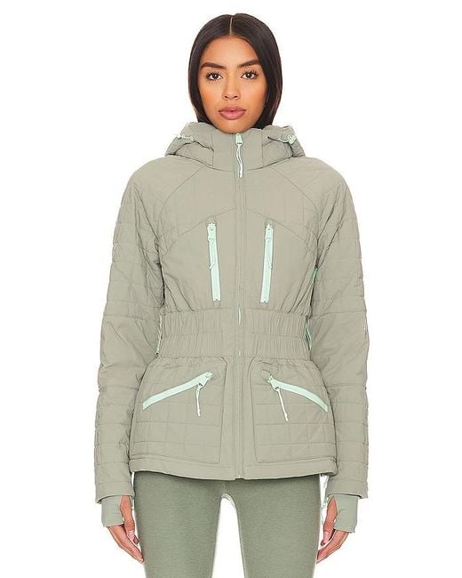 Free People Green X Fp Movement All Prepped Ski Jacket In Greyed Olive