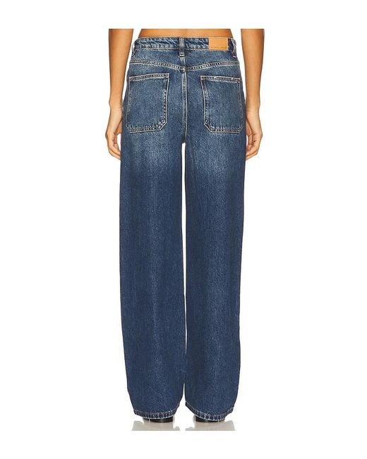 seventy + mochi Blue Cross Over Lia Wide Leg Jeans