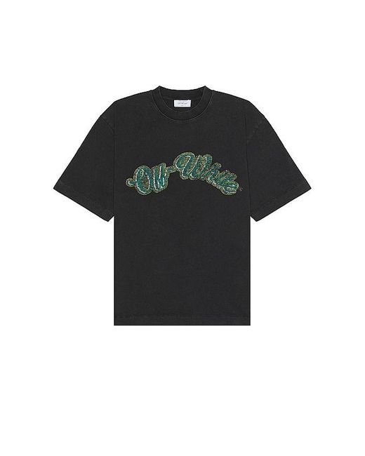 Off-White c/o Virgil Abloh Black Green Bacchus Skate T-shirt for men