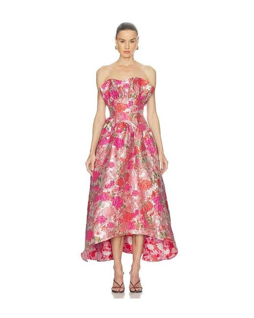 Elliatt White Floralie Strapless Gown