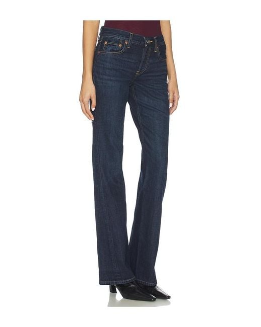 Re/done Blue Twisted Mid Rise Bootcut Jeans