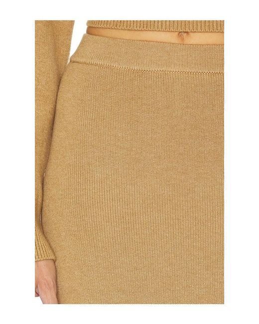 Camila Coelho Natural Costansa Midi Skirt
