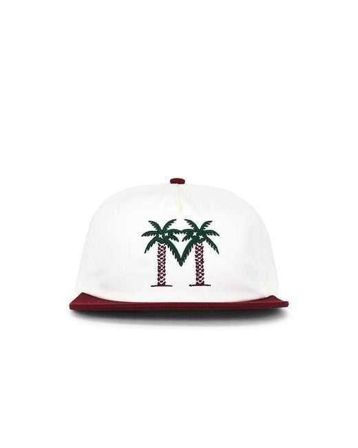 Malbon White Palma Drive Snapback for men