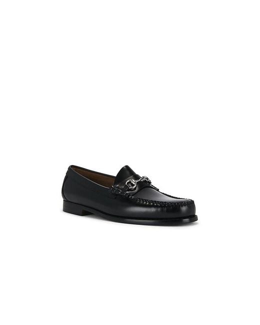 G.H.BASS Black Wide Lincoln Bit Weejun for men