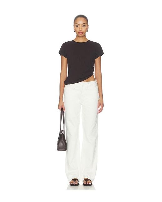 Re/done White Roxy Loose Wide Leg Jeans