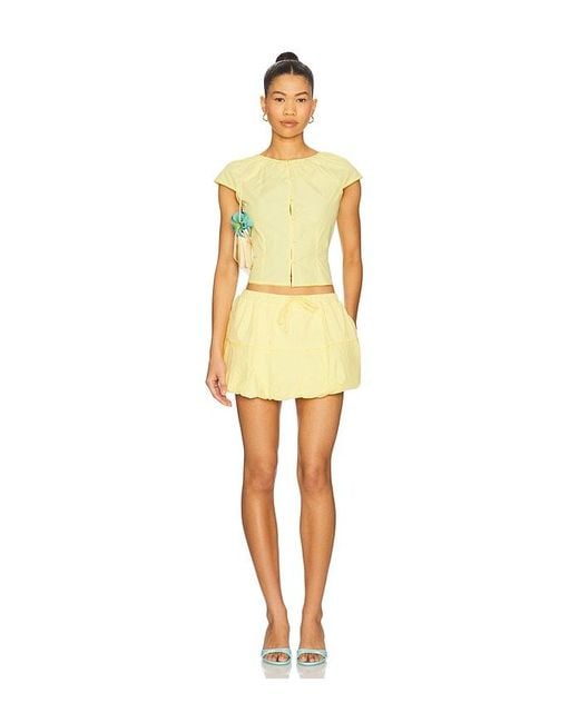 Amanda Uprichard Yellow X Revolve Ryland Skort