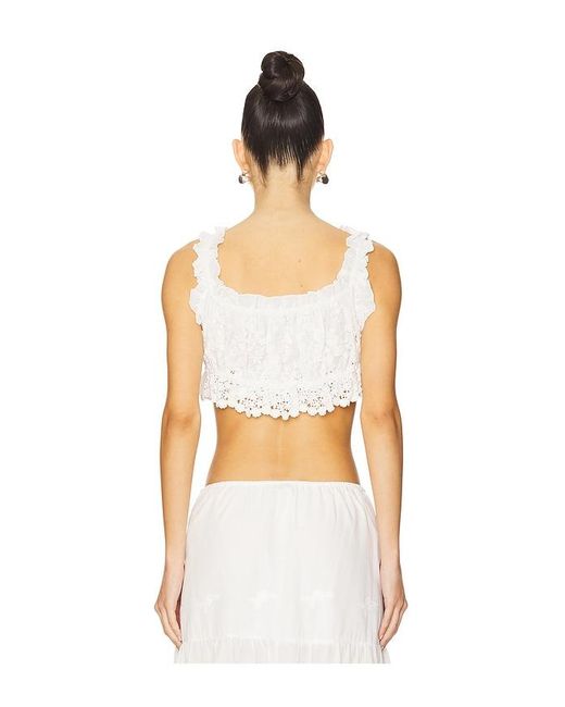 WeWoreWhat White Double Tie Top