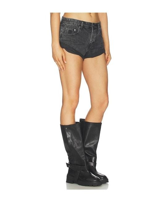 One Teaspoon Blue Bandits Low Waist Denim Shorts