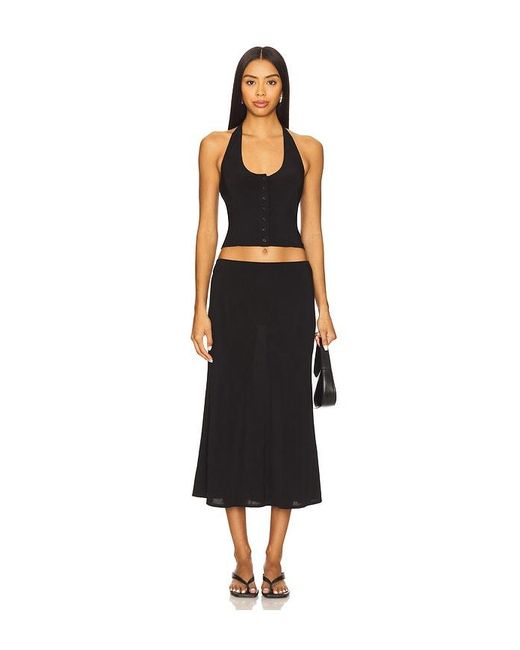 Bella Venice Black The Jessie Slip Skirt