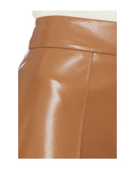 Alice + Olivia Natural Dylan Faux Leather Pant