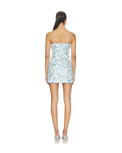 MAJORELLE Blue Lucia Mini Dress