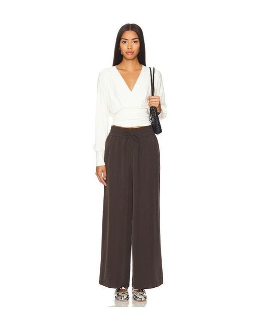 Bobi White Long Sleeve Blouse