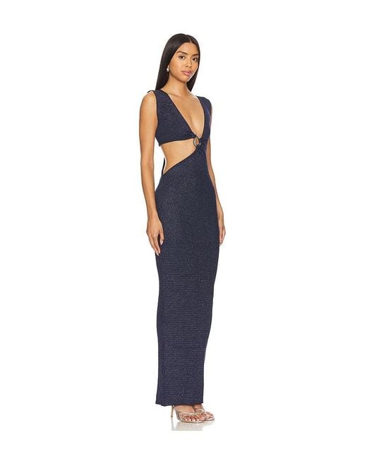 Maxivestido Brigitte En Color Azul Marino Talla En Baobab de color Blue