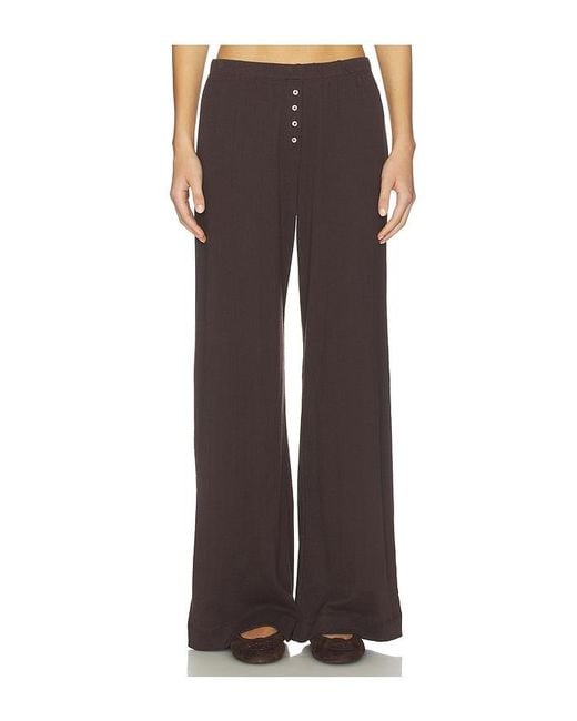 Leset Brown Pointelle Boxer Pant