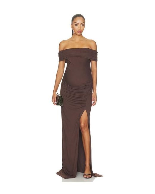 BUMPSUIT Brown The Sleeveless Evening Dress