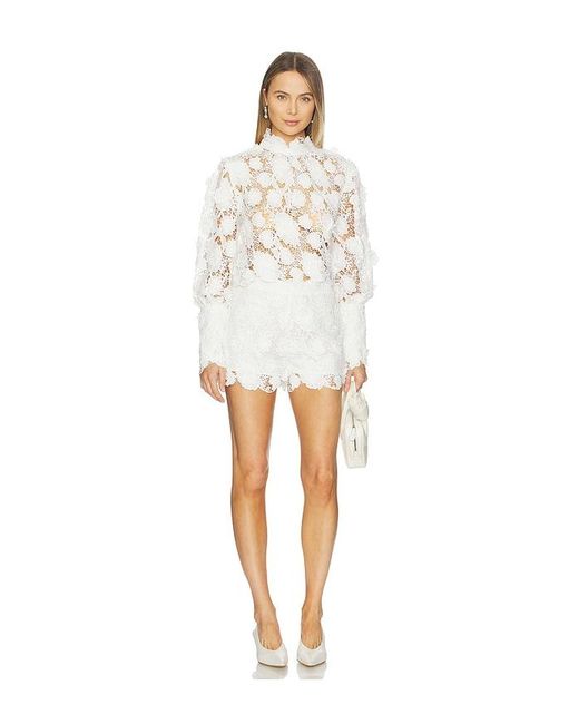 Bardot White Amyra High Waisted Short