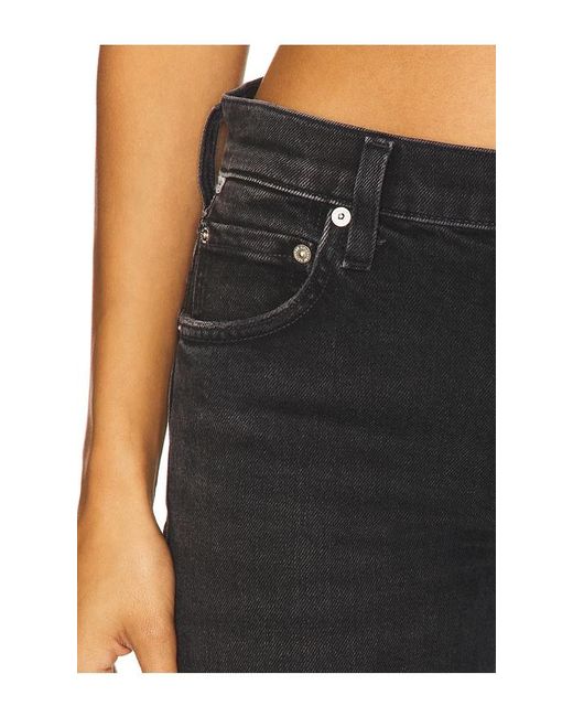 Citizens of Humanity Black Anissa Low Rise Straight Jeans
