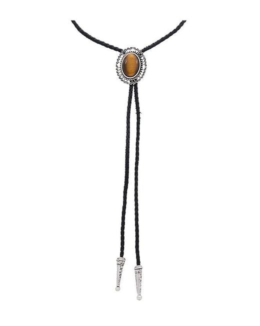 petit moments Black Milton Bolo Necklace