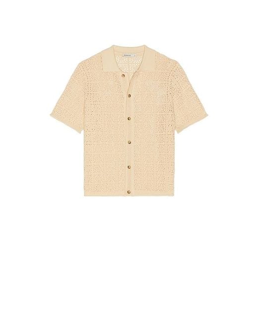 Jonathan Simkhai Natural Billy Short Sleeve Shirt for men