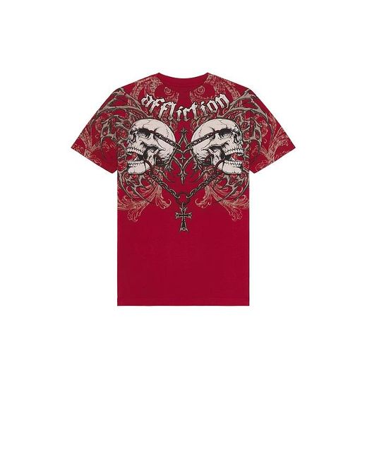 Affliction Red Collapse Tee for men