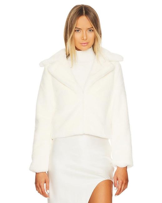 MORE TO COME White Payton Faux Fur Jacket