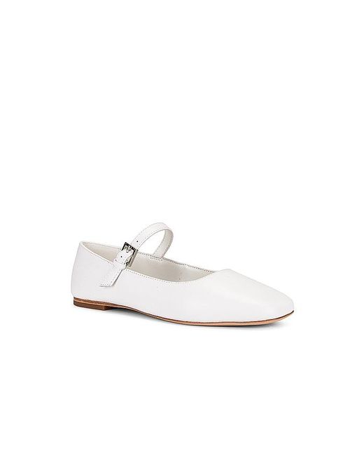 Zapato plano lin Raye de color White