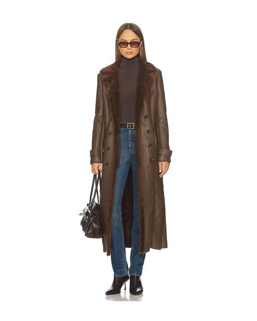 Bardot Multicolor Faux Leather Trench Coat