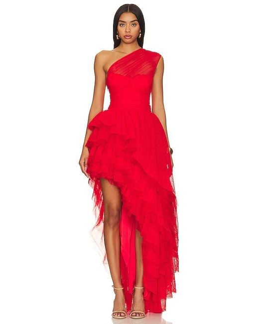 MAJORELLE Red Soriya Gown