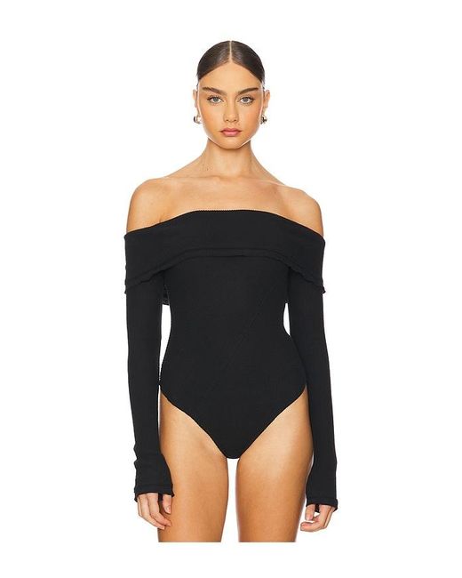 Free People Black X Intimately Fp Autumn Cozy Bodysuit