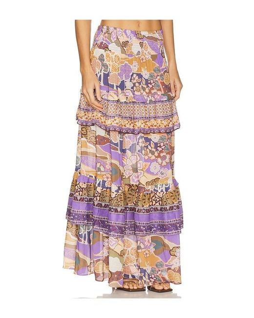 Spell Purple Dancing Valley Ra Ra Maxi Skirt