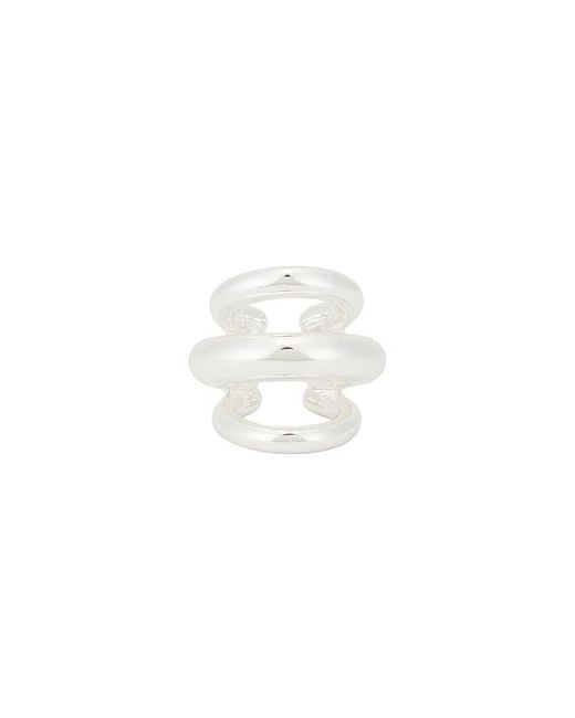 Bronx and Banco White Triple Dome Ear Cuff