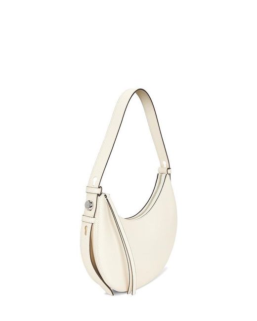 Tory Burch White Romy Half Moon Bag