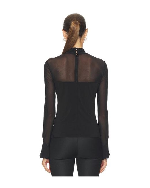 Cinq À Sept Black Super Stretch Lucy Top