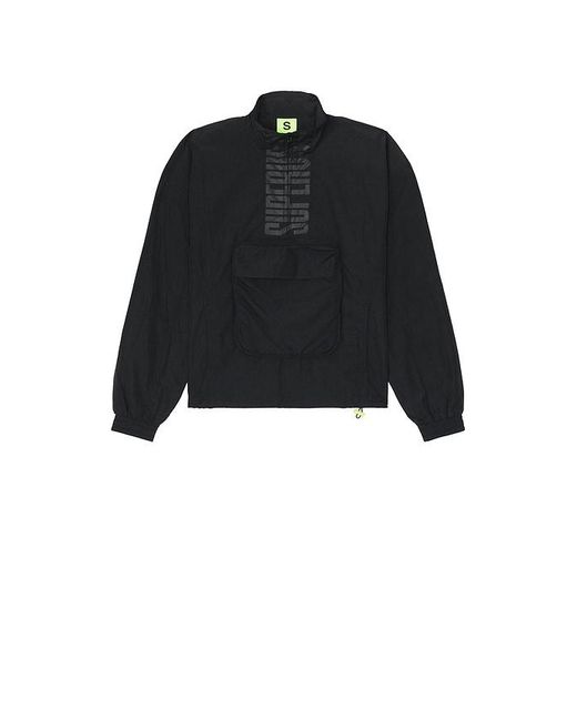 Supervsn Black S-Grid Anorak for men