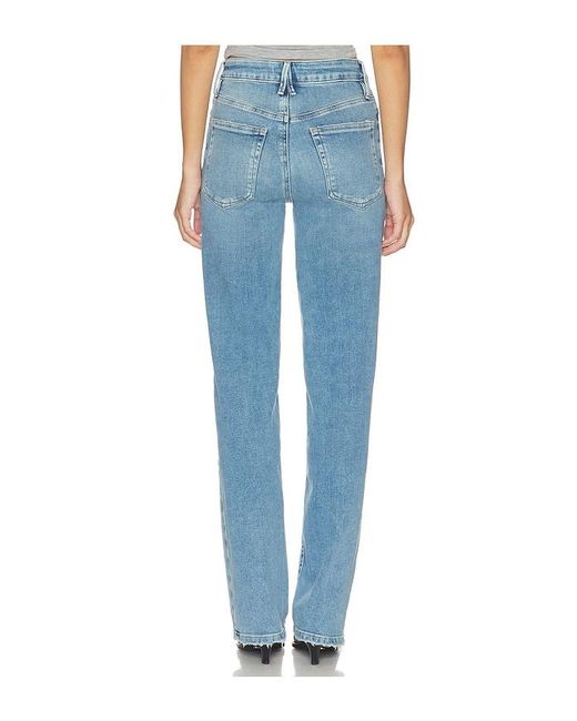 GOOD AMERICAN Blue Soft Tech Good True Straight Jeans