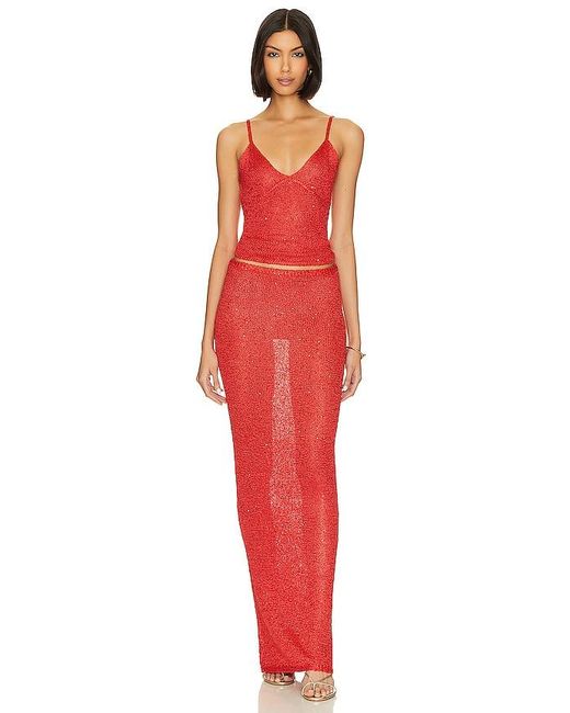Asta Resort Red Carolina Skirt