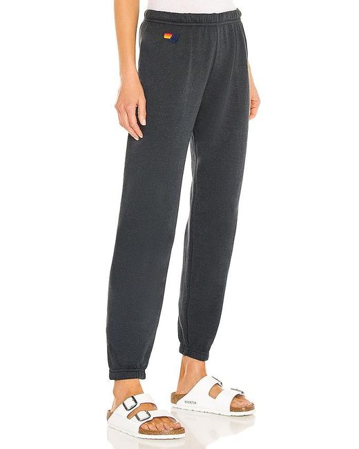 Aviator Nation Black 5 Stripe Sweatpant