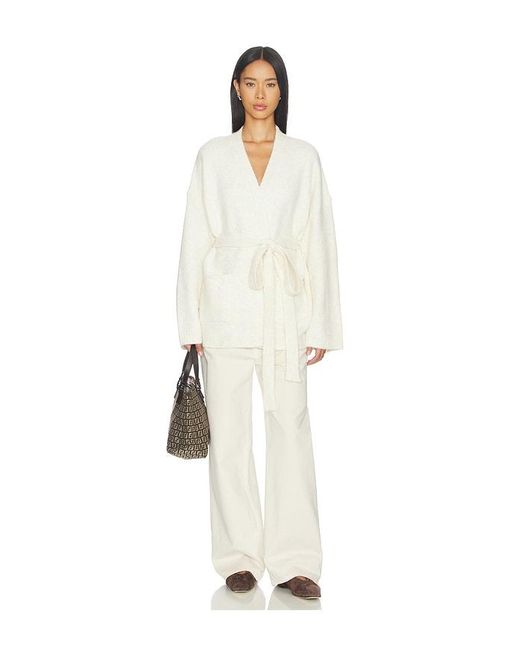 SNDY'S White Dalia Knit Cardigan