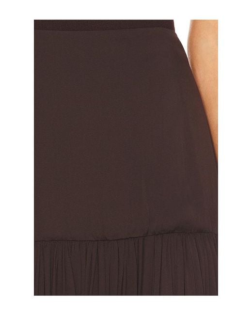 Helsa Brown Diaphanous Maxi Skirt