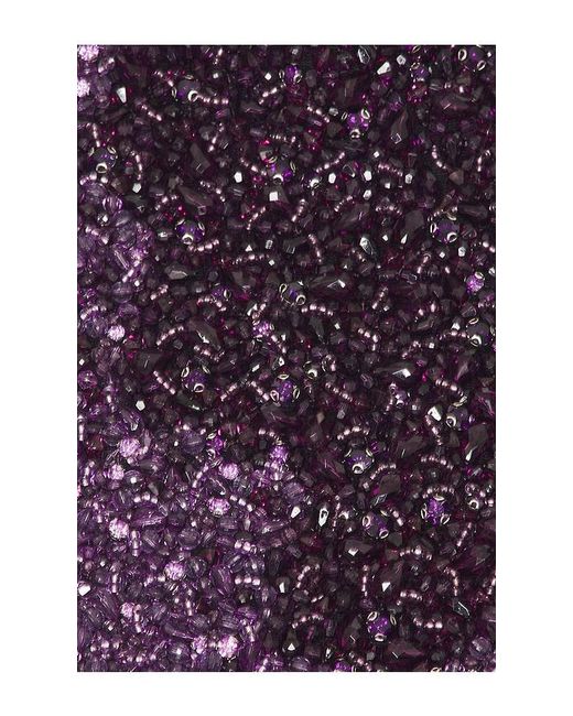 Balmain Blue Amethyst Pearl Embroidered Dress