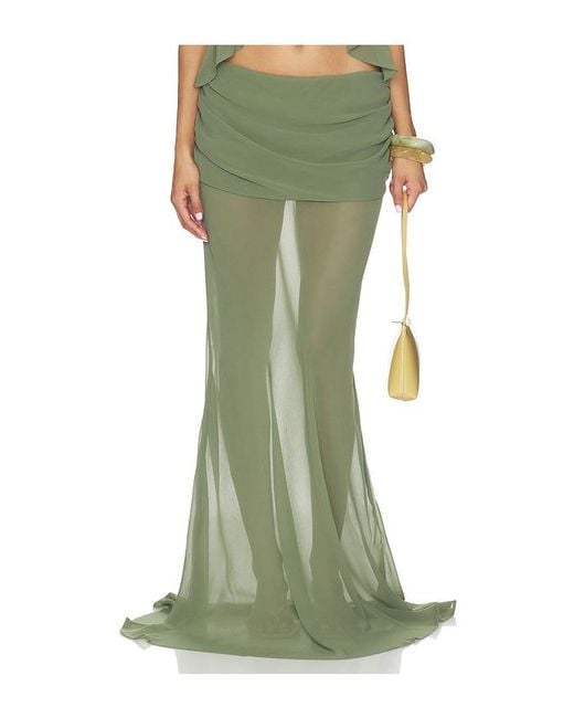 Bananhot Green Adelina Maxi Skirt