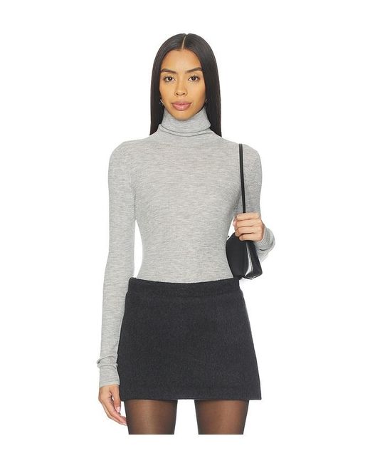 FAVORITE DAUGHTER Gray Amelia Long Sleeve Top