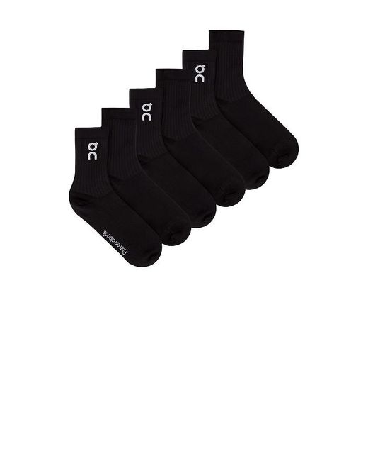 On Shoes Black Logo Sock 3-Pack for men