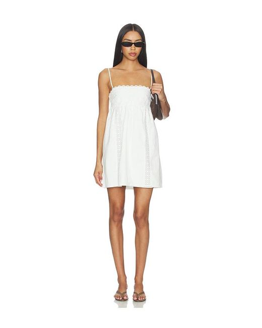 MORE TO COME White Julie Babydoll Mini Dress