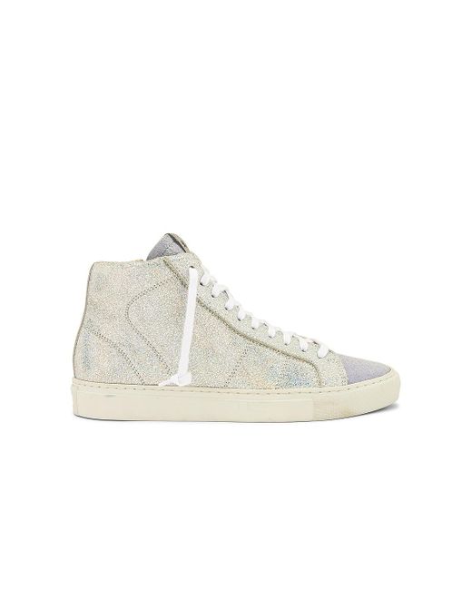 p448 metallic high top sneaker
