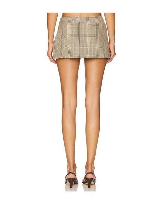Miaou Multicolor Twill Micro Mini Skirt