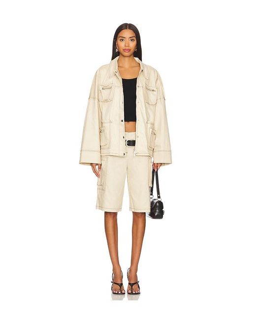 BY.DYLN Natural Twill Utility Cargo Jacket