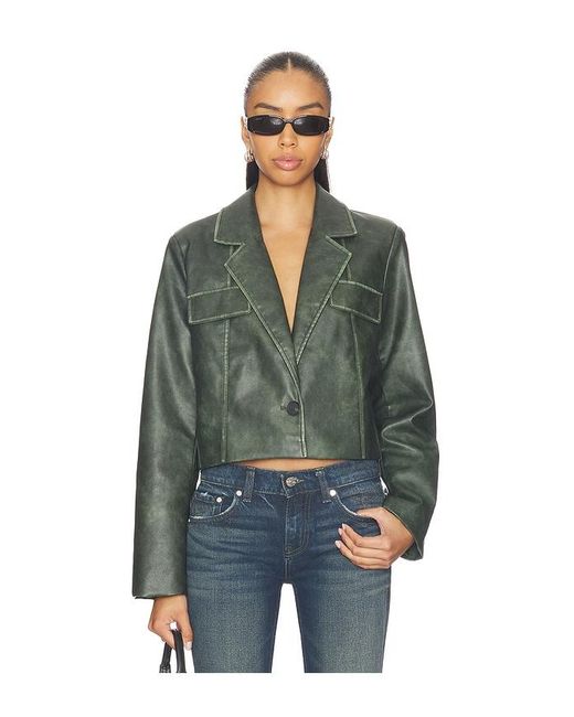 superdown Green Blakely Faux Leather Jacket