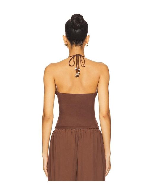 superdown Orange Blanche Halter Top