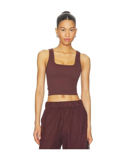 Beyond Yoga Red Seamless Cropped Tank Top